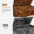 thumbnail image 4 of Coffre de Rangement en Bois, Boîte de Rangement Rétro avec Découpe en U et 2 Charnières de Sécurité, Brun Rustique, 4 of 7