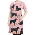 thumbnail image 5 of Rottweiler Dogs with Pioneer Flower Apron-Garden Aprons for Women with Pockets-Cotton Linen Waterproof Kitchen Cooking Gardening Aprons Adjustable for Kitchen,Cooking,BBQ and Salon 33x27 Inch, 5 of 7