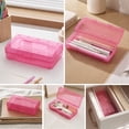 thumbnail image 2 of ufehgfjh Pencil Box Office Supplies Stationery Box Plastic Clear Transparent Case Large Capacity Organizer for Desk Accessories Storage for Plastic Case, 2 of 8