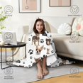 thumbnail image 4 of Wearable Blanket,Chihuahua and Footprints Hooded Wearable Flannel Blanket for Adults & Teens,Winter Poncho Shawl Wrap Cape Cozy Anti-Pill,50"x60", 4 of 5
