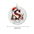 thumbnail image 2 of Personalized Christmas Ornaments 2025 Custom Name Date Initial A-Z Monogram Xmas Tree Decorations for Kids Couples Family Friends, 2 of 2