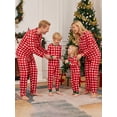 thumbnail image 3 of Family Pajamas Matching Set, Long Sleeve Shirt with Pants Plaid Sleepwear Loungewear, 3 of 9