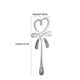 thumbnail image 2 of Bewildely Cuchara esencial de acero inoxidable para amantes del café, cuchara agitadora en forma de corazón con nudo de lazo fácil de limpiar Mostrada Plata, 2 of 6