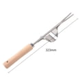 thumbnail image 3 of Weeder 2025 de acero inoxidable, herramientas de jardín, Weeder con mango de madera, Weeder rápido, 3 of 4
