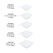 Excellante Passion White Melamine Dinnerware Collection 6 x 6 Inch Square Bowl, 2.25 Inch Deep - 16 oz., In Each