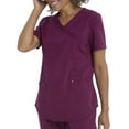 thumbnail image 3 of Scrubstar Women's Antimicrobial Premium Ultimate Mock Wrap Scrub Top, 3 of 11