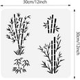 thumbnail image 2 of Bamboo Stencil 12x12 Oriental Bamboo Leaves Pattern Drawing Templates for Scrapbooking Fabric Floor Furniture Wall Art Decor, 2 of 9