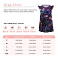 thumbnail image 3 of Fotbe Glowing Chameleon Fantasy Art Vestido de Dormir para Niñas de 3 a 10 Años, Mangas Cortas, Estilo Princesa, Pijama Camisón con Mangas Voladas-Medium, 3 of 6