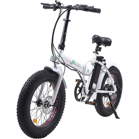 Folding 20" Fat Tire Electric Bike 500W Hill Bicycle Removable Battery Pedal Assist Power