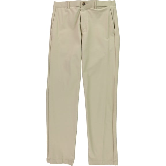 Ralph Lauren Mens Cotton Stretch Dress Pants Slacks, Beige, 40W x 32L