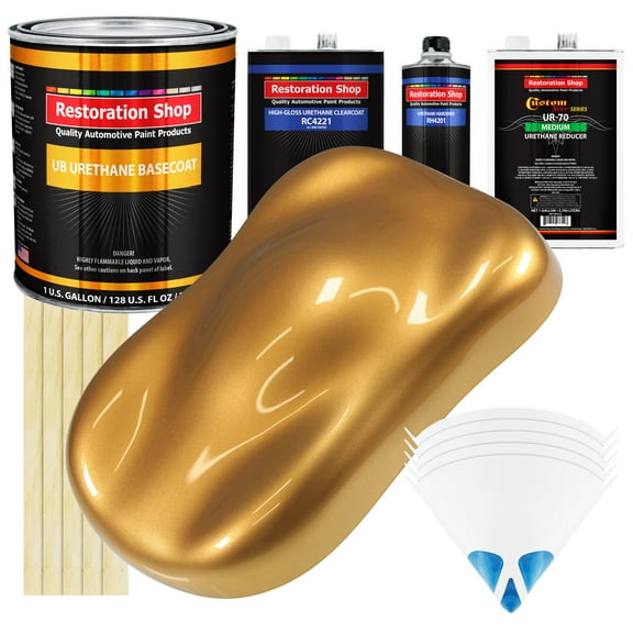 Autumn Gold Metallic Gallon URETHANE BASECOAT CLEARCOAT Car Auto Paint Kit
