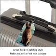 thumbnail image 3 of Square 2Pack PU Leather Sea Lion Cruise Luggage Tag with Privacy Cover and Name ID Tag for Travel Handbags Backpacks Luggage Tags, 3 of 6