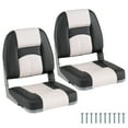thumbnail image 1 of Gymax 2-Pack Boat Seats Waterproof PVC Leather Cabin Seating w/ Thick Sponge Padding, 1 of 10
