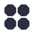 thumbnail image 1 of Easygdp sous-Verres en Cuivre-Or Contour Brillant Fleur de Lys Ou Cuir Ensemble de 4 sous-Verres, Antidérapants, Résistants à la Chaleur pour Maison, Bureau, Cuisine (Rond, Carré, Octagon, Hexagone)-Octagon, 1 of 6