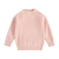 thumbnail image 5 of GYRATEDREAM 6M-6T Baby Unisex Fall Winter Crewneck Pullover Sweater Solid Color Knit Tops, 5 of 10