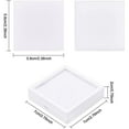 thumbnail image 2 of 6Pcs White Gemstone Display Box with Sponge Cushion Gift Boxes Clear Window Box for Jewelry Packing（2.8"x2.8"x0.8"）, 2 of 9