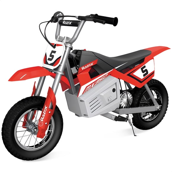 Razor MX350 Dirt Rocket Electric Bike, Age 8+, 14 Mph, 30-Min Run, 140lb Max, Red