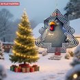 thumbnail image 3 of Metal Hanging Christmas Tree - Shaped Wind Decorations - Playful Gray Bird with Orange Red Tongue Perfect for Garden Spinners, 3 of 6