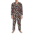 thumbnail image 3 of Pofeuu Rainbow Flowers Print Men's Long Sleeve Pajama Set Pijamas Para Hombres Pijamas Para Hombres Mens Pajamas Set-X-Large, 3 of 7