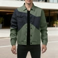 thumbnail image 2 of ZACPNCV Men Wool Loose Fit Loose Vintage Denim Jackets Man Cargo Button Jean Coat, 2 of 9