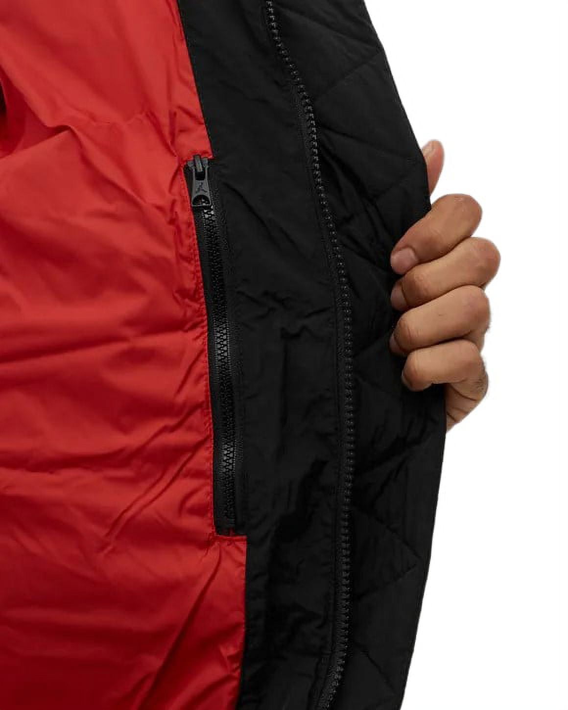 Men's Jordan Black/Fire Red Essential Puffer Jacket (DQ7348 010 