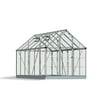 Palram - Canopia Snap & Grow 6' x 12 ' Polycarbonate/Aluminum Walk-In Greenhouse – Silver - with 2 Roof Vents