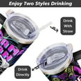 thumbnail image 4 of Game Tumbler with Lid and Straw, 40oz Gamer Water Bottle Cup with Handle, Gaming Travel Coffee Mugs, Birthday Gifts for Gamer Men Boys, 4 of 6