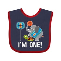 Inktastic Basketball 1st Birthday for One Year Old Boys Baby Bib