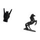 thumbnail image 5 of Estatua de resina con gesto de roca, escultura de mano y , adorno de animal de caballo, obra de arte creativa con tallado detallado, adecuada para, 5 of 8