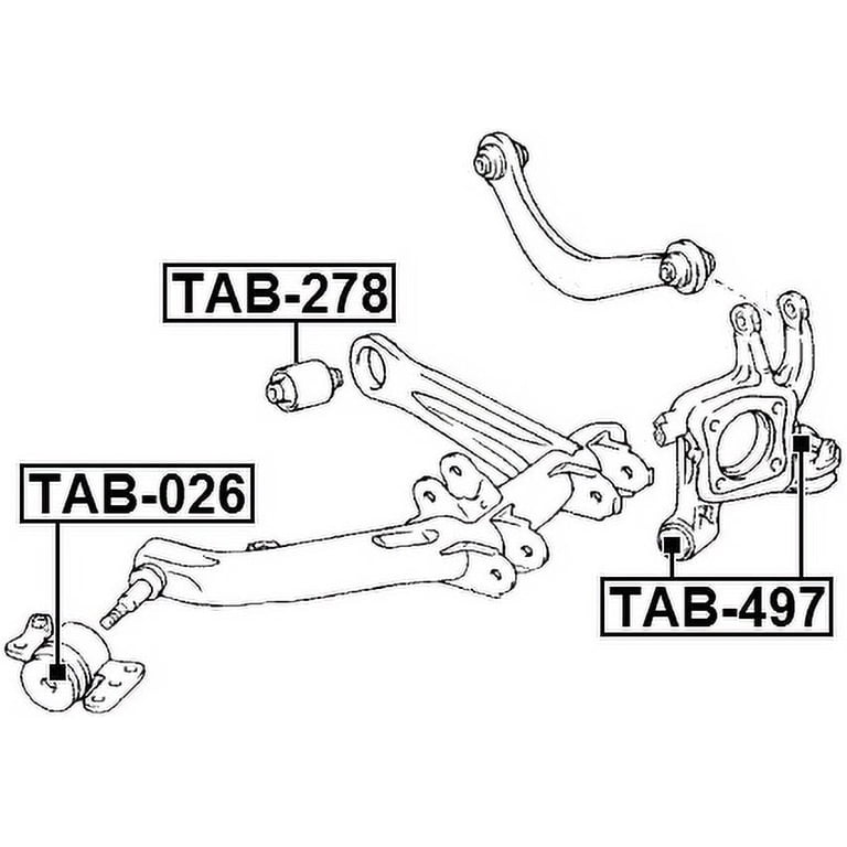 Febest REAR KNUCKLE BUSHING # TAB-497 OEM 42304-63010 - Walmart.com