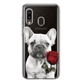 thumbnail image 1 of MUNDAZE Samsung Galaxy A20 French Bulldog Red Rose Pencil Drawing Double Layer Phone Case Cover, 1 of 5