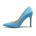 thumbnail image 2 of Dream Pairs Women Pointed Toe High Heel Shoes Wedding Party Pumps Shoes BLUE/SUEDE CHRISTIAN-NEW size 5, 2 of 5