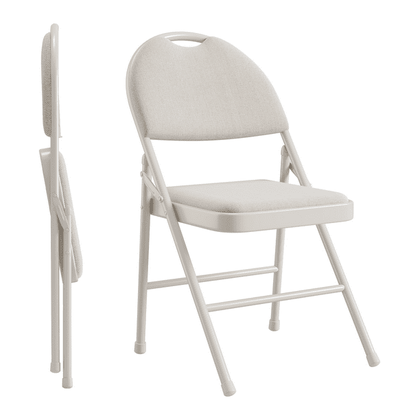 Yeshouse Sillas plegables con cojín de cuero sintético, estructura metálica acolchada, sillas apilables para interiores y exteriores, ideales para oficina, comedor, camping y fiestas