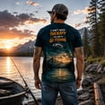 thumbnail image 6 of Funny Fishing T Shirt for Men Dad Graphic Fisherman Tee I Don't Need Therapy Go Fishing Shirt Gift, 6 of 7