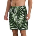 thumbnail image 2 of Kll Tropical Palm Leaves1 Men'S Casual Summer Beach Shorts Hawaiian Shorts With Pockets-3x-Large, 2 of 9