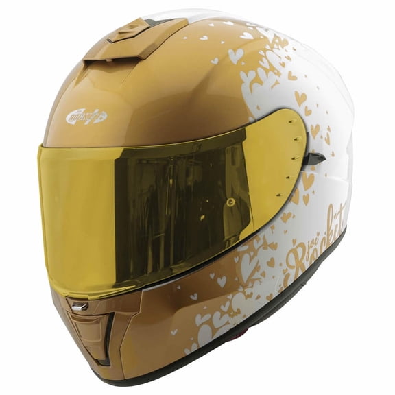 Casco Integral Joe Rocket Rkt 15 Heartbreaker GLD /WHT Mujer dorado XS Joe Rocket RKT 15 Heartbreaker