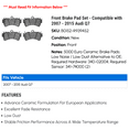 thumbnail image 2 of Front Brake Pad Set - Compatible with 2007 - 2015 Audi Q7 2008 2009 2010 2011 2012 2013 2014, 2 of 2
