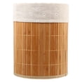 thumbnail image 1 of Cesta de almacenamiento tejida de bambú, cesta para artículos diversos, cesta de ropa plegable, 1 ud., 1 of 6