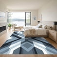 thumbnail image 3 of ODIKA 5'x7' Machine Washable Non-Slip Area Rug, Geometric Gray High Traffic Rug with Pad, Gray, 1051668, 3 of 8
