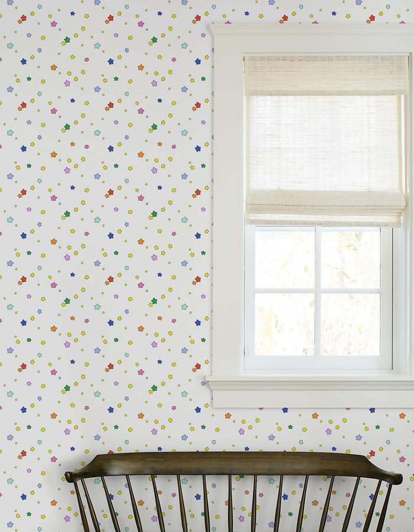 Shooting Stars Removable Vinyl Wallpaper by Barbie - Multi White