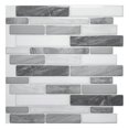 thumbnail image 1 of 3d Art Set of 5 Pieces, Self Adhesive Wall Tiles, Black and Gray Adhesive Backsplash with Marble Pattern for Kitchen Bathroom, Mosaic Effect, 1 of 5