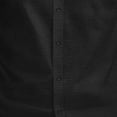 thumbnail image 5 of Men's Solid Casual Button Up Shirt Polyester | Short Sleeve Blouse Top Turndown Collar Relaxed Fit Easy Care Wrinkle Resistant Daily Wear Work Dress Shirt Gift | Zenithor,Black L, 5 of 5