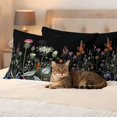 thumbnail image 3 of Spring Floral Outdoor Waterproof Pillow Covers, Black Farmhouse Botanical Watercolor Decorative Rectangle Throw Pillowcase Sofa Cushion Sham for Patio/Couch/Chair, 20"x12" 2 Pack, 3 of 8