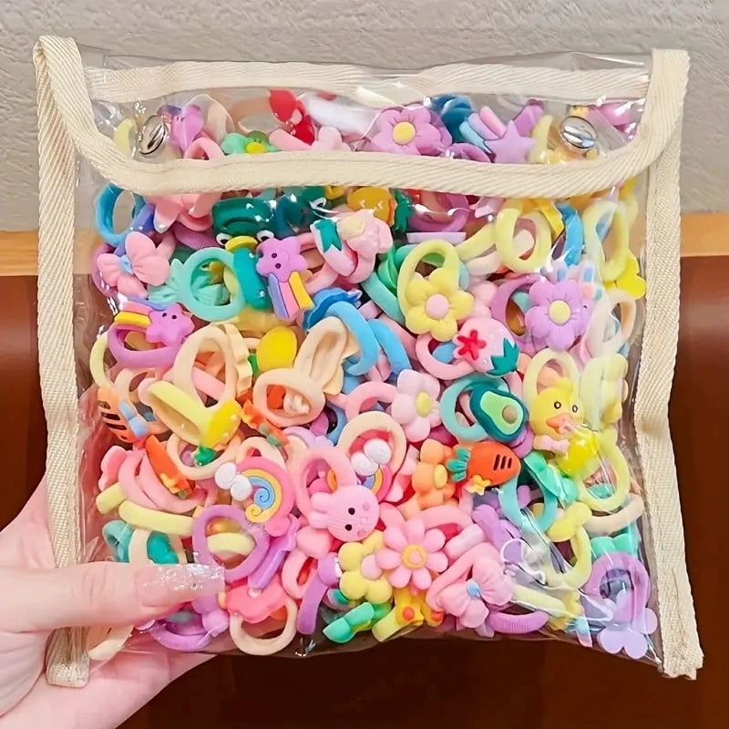 10/50pcs Children's Cute Rubber Band Girl's Rubber Band High Elastic Durable Hair Accessories Do not Hurt Hair Small Scrunchie