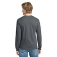 thumbnail image 4 of Gildan Men’s Heavy Cotton Long Sleeve T-Shirt, Ribbed Collar and Cuffs Multicolor Tee, Bulk 12 Pack, S, 4 of 5
