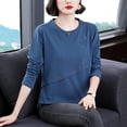 thumbnail image 2 of Otoño e invierno nueva camiseta de manga larga ropa de otoño para mujer camisa de fondo de mediana edad ropa exterior de primavera y otoño camiseta suelta, 2 of 5