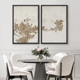thumbnail image 3 of IDEA4WALL Framed Canvas Print Wall Art Set Duotone Tree Leaves Plant Retro Art Decorative Bohemian Nature Pastel Botanical Artwork for Living Room, Bedroom, Office - Black 24"x36"x2, 3 of 5