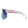 thumbnail image 4 of Kids Boys & Girls Sunglasses Oversized Sports White, Fuchsia Mirror Lens UV400, 4 of 4