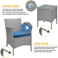 thumbnail image 4 of Yaheetech 3-Piece Wicker Furniture Set with Side Table, Gray/Dark Blue, 4 of 8