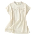 thumbnail image 2 of Camisetas Informales Fiudx para Mujer con Cuello Levantado y Botones Bordados, 2 of 7